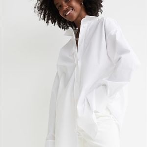 H&M oversized 100% poplin shirt